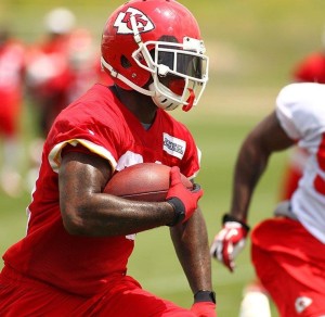 May 27, 2014; Kansas City, MO: Chiefs RB Joe McKnight (30) during the first day of OTAs at the team's training facility. Photo used with permission by Chiefs PR. Credit: KCChiefs.com. 