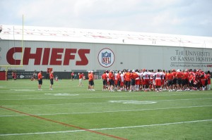 Jun 17, 2014; Kansas City, MO, USA; A general view of the Kansas City Chiefs fields during minicamp at the team's training facility. Credit: Denny Medley-USA TODAY Sports