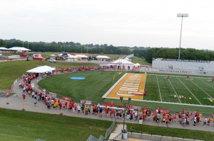 Jul 26, 2014; St. Joseph, MO; General view of fans entering the Kansas City Chiefs training camp at Missouri Western State University. Credit: John Rieger-USA TODAY Sports