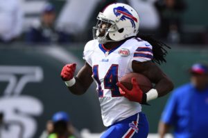 Oct 26, 2014; East Rutherford, NJ; Bills wide receiver Sammy Watkins (14) runs after a catch against the New York Jets at MetLife Stadium. Credit: Tommy Gilligan-USA TODAY Sports