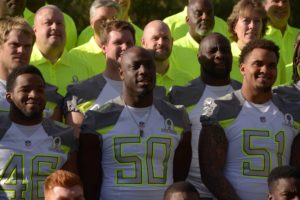 Jan 23, 2015; Phoenix, AZ; Chiefs linebacker Justin Houston (50) poses during team photos for the 2015 Pro Bowl at The Arizona Biltmore. Credit: Kirby Lee-USA TODAY Sports