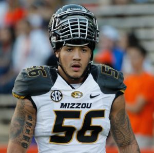 Oct 18, 2014; Gainesville, FL; Missouri Tigers defensive lineman Shane Ray (56) prior to the game against the Florida Gators at Ben Hill Griffin Stadium. Credit: Kim Klement-USA TODAY Sports