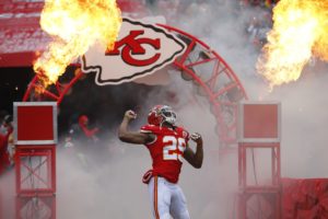 Kansas City Chiefs strong safety Eric Berry (29) enters the field prior to an NFL football game against the Seattle Seahawks in Kansas City, Mo., Sunday, Nov. 16, 2014. (AP Photo/Ed Zurga)
