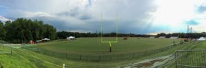 Aug. 2, 2015; St. Joseph, MO; General view of rain clouds moving in over the practice field. The Chiefs were forced to practice indoors after lightning activity. (Emily DeShazer/The Topeka Capital-Journal)