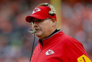 Nov. 15, 2015; Denver; Kansas City Chiefs coach Andy Reid during the first half against the Denver Broncos at Sports Authority Field at Mile High. (AP Photo/Joe Mahoney)