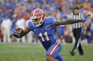 Sept. 26, 2015; Gainesville, FL; Florida wide receiver Demarcus Robinson (11) during the second half against Tennessee at Ben Hill Griffin Stadium. (AP Photo/John Raoux)