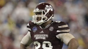 Dec. 30, 2015; Charlotte, NC; Mississippi State defensive lineman Chris Jones (98) in the second half against North Carolina State in the Belk Bowl. (AP Photo/Nell Redmond)