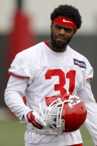 May 25, 2016; Kansas City, MO; Chiefs cornerback Marcus Cooper (31) during organized team activities at the team's training facility. (AP Photo/Charlie Riedel)