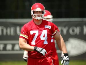 May 7, 2016; Kansas City, MO; Chiefs rookie offensive tackle Zach Sterup durng rookie minicamp at the team's training facility. (Photo used with permission by Chiefs PR, KCChiefs.com)