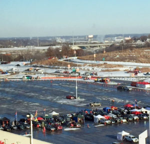 Fans file into the Truman Sports Complex parking lots for a Kansas City Chiefs game at Arrowhead Stadium, Dec. 18, 2016. (Photo by Matt Derrick, ChiefsDigest.com)