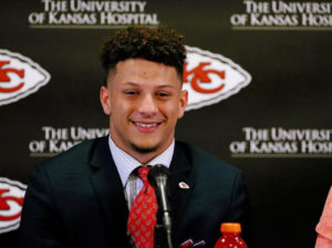 The Chiefs introduced their first round draft pick, Patrick Mahomes, during a press conference at the team's training complex on April 28, 2017.