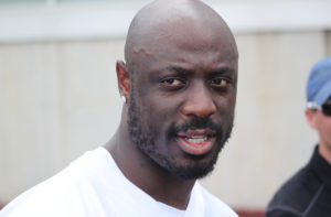 Chiefs linebacker Justin Houston told reporters he feel healthy for the first time in a while during the opening of the team's three-day mandatory minicamp on June 13, 2017. (Photo by Matt Derrick, ChiefsDigest.com).